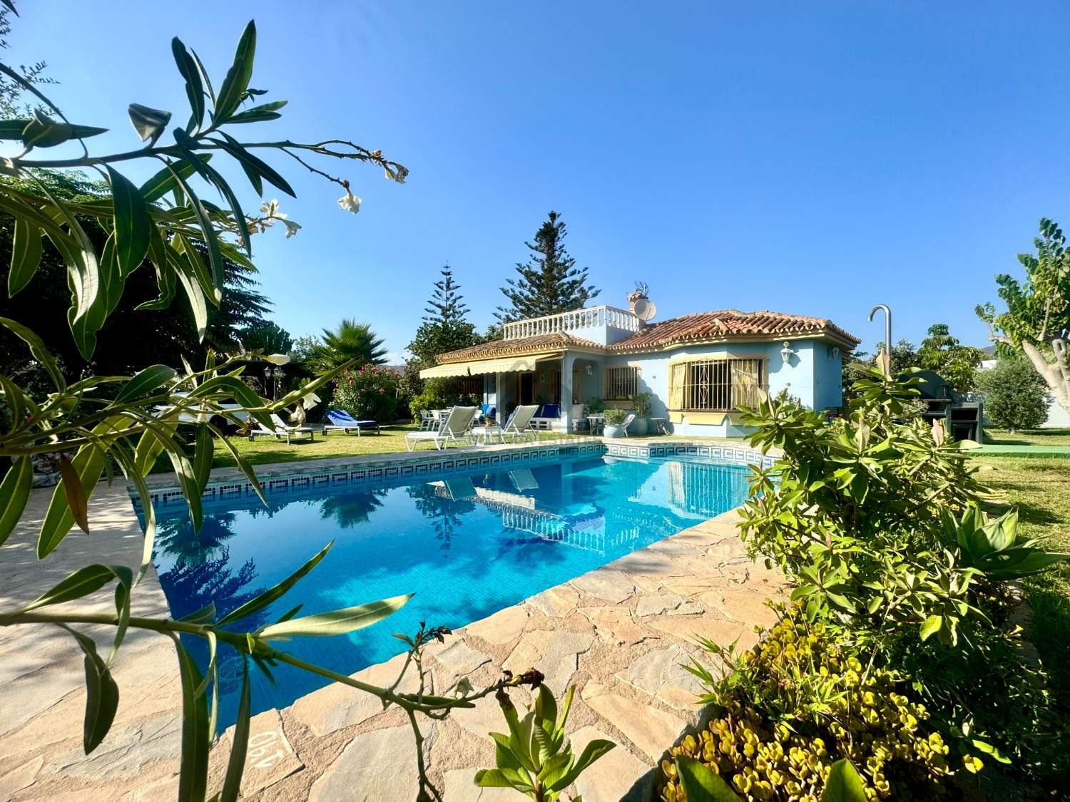 Detached house with swimming pool and 1000 meters of garden